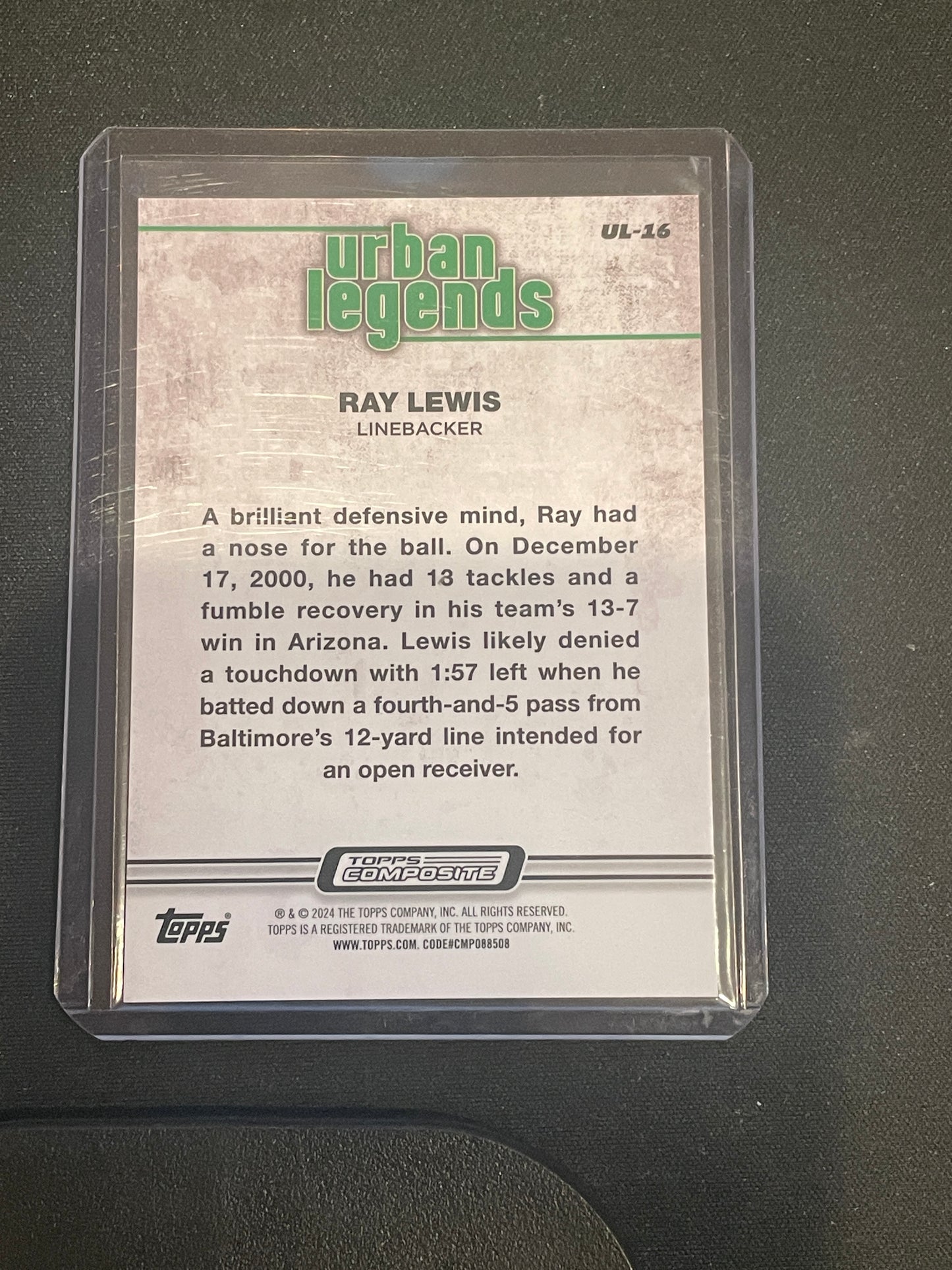 2024 Topps Composite Football Ray Lewis Urban Legends SSP #UL-16