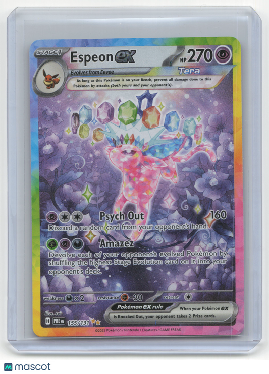 2025 Pokemon TCG Espeon EX Prismatic Evolutions #155/131