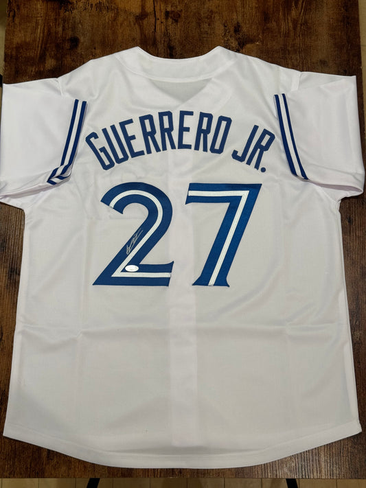 Vladimir Vlad Guerrero Jr. Autographed White Toronto Jersey JSA Certified