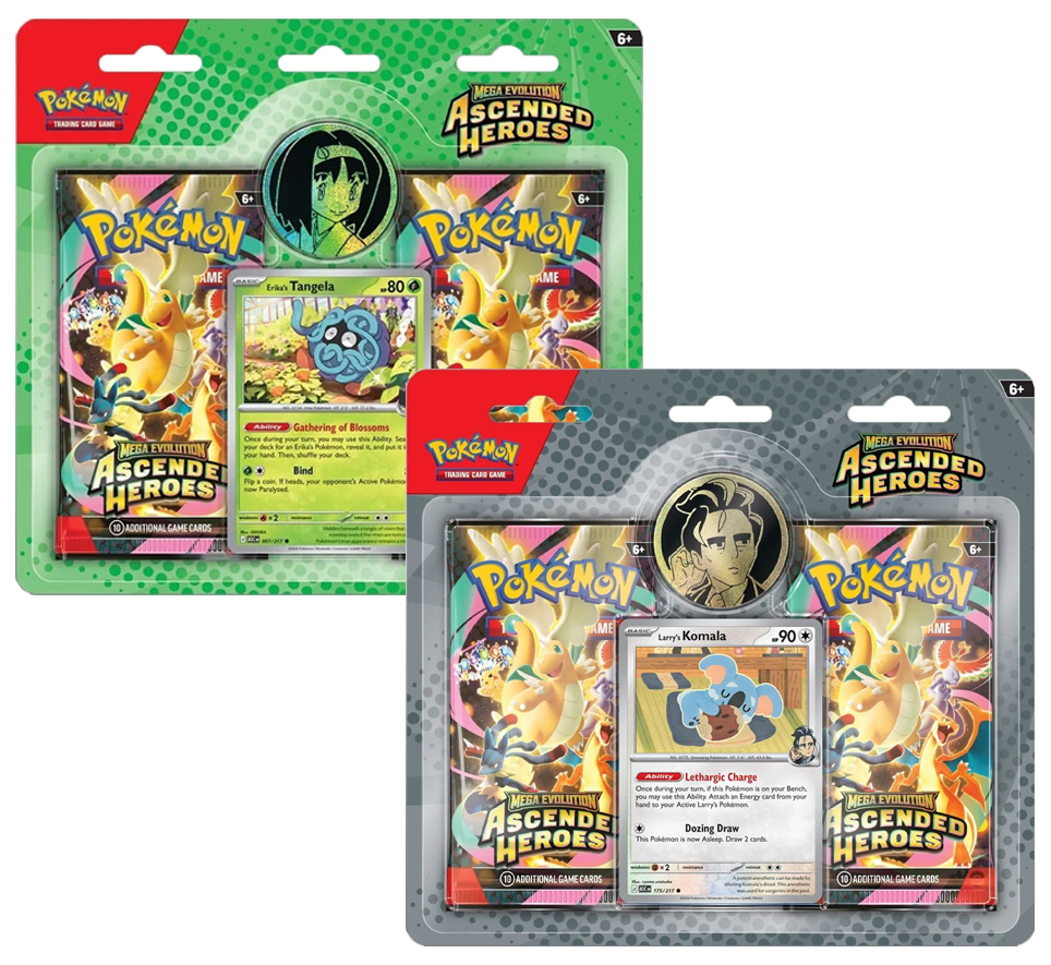 Pokémon TCG: Mega Evolution—Ascended Heroes Collection (Erika/Larry) 2-Pack Blister