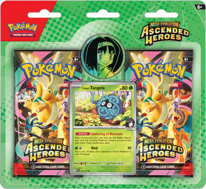 Pokémon TCG: Mega Evolution—Ascended Heroes Collection (Erika/Larry) 2-Pack Blister