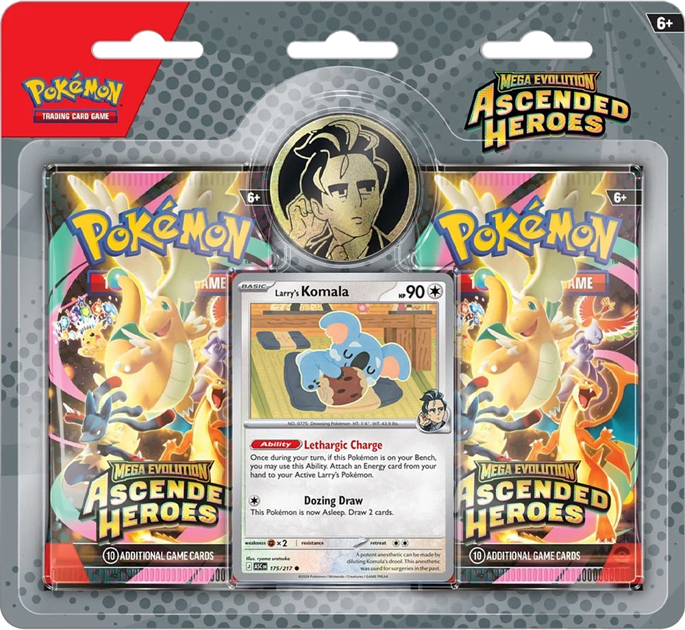 Pokémon TCG: Mega Evolution—Ascended Heroes Collection (Erika/Larry) 2-Pack Blister