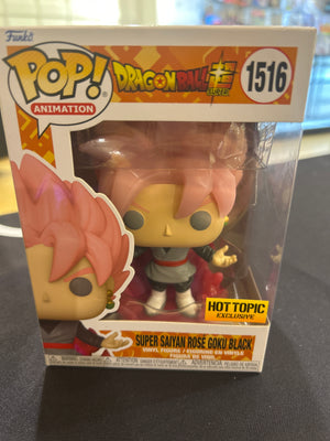 POP! Animation Dragon Ball Z Super 1516 SUPER SAIYAN ROSE GOKU BLACK HOT TOPIC EXCLUSIVE