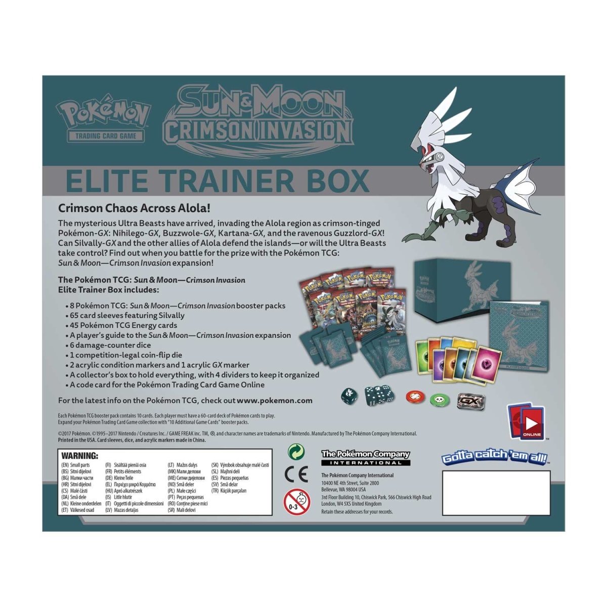 Pokémon TCG: Sun & Moon—Crimson Invasion Elite Trainer Box