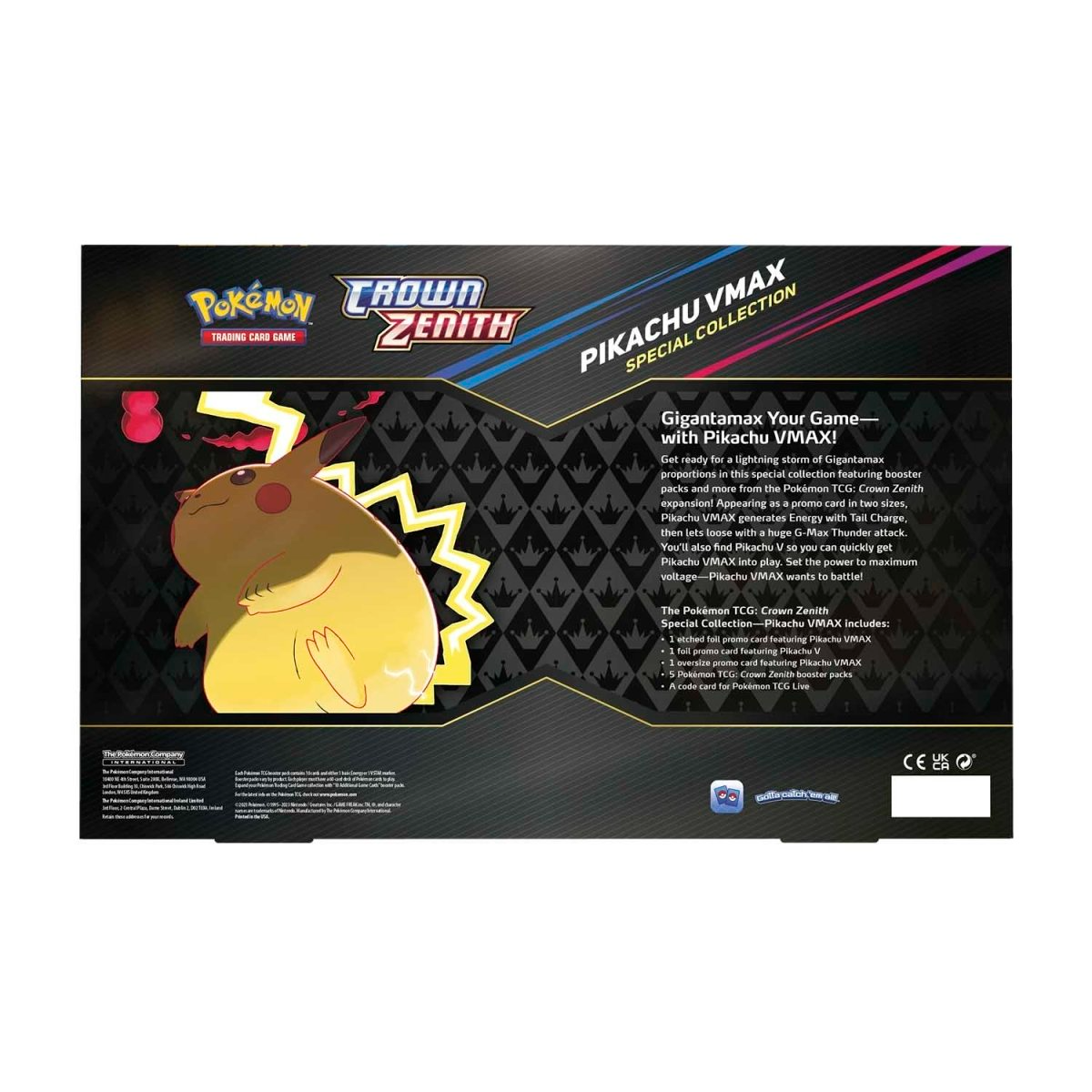 2023 Pokémon TCG: Crown Zenith Pikachu VMAX Premium Collection