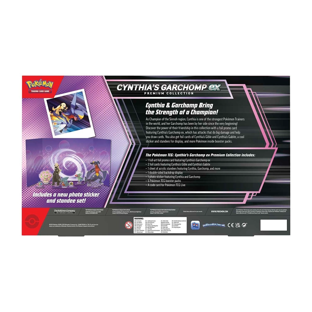 2025 Pokémon TCG: Cynthia's Garchomp ex Premium Collection