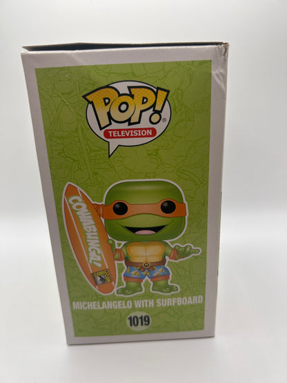 POP! Television TMT 1019 Michelangelo With Surfboard 20' Summer Convention Limited Edition! (DMG)
