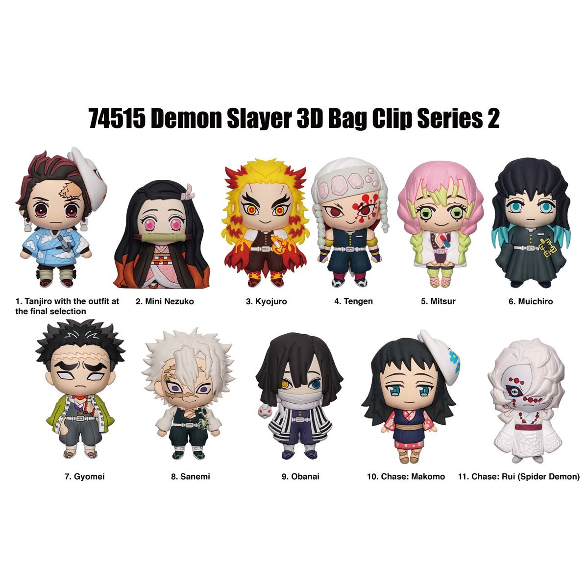 Demon Slayer—Series 2—3D Foam Bag Clip Blind Bag