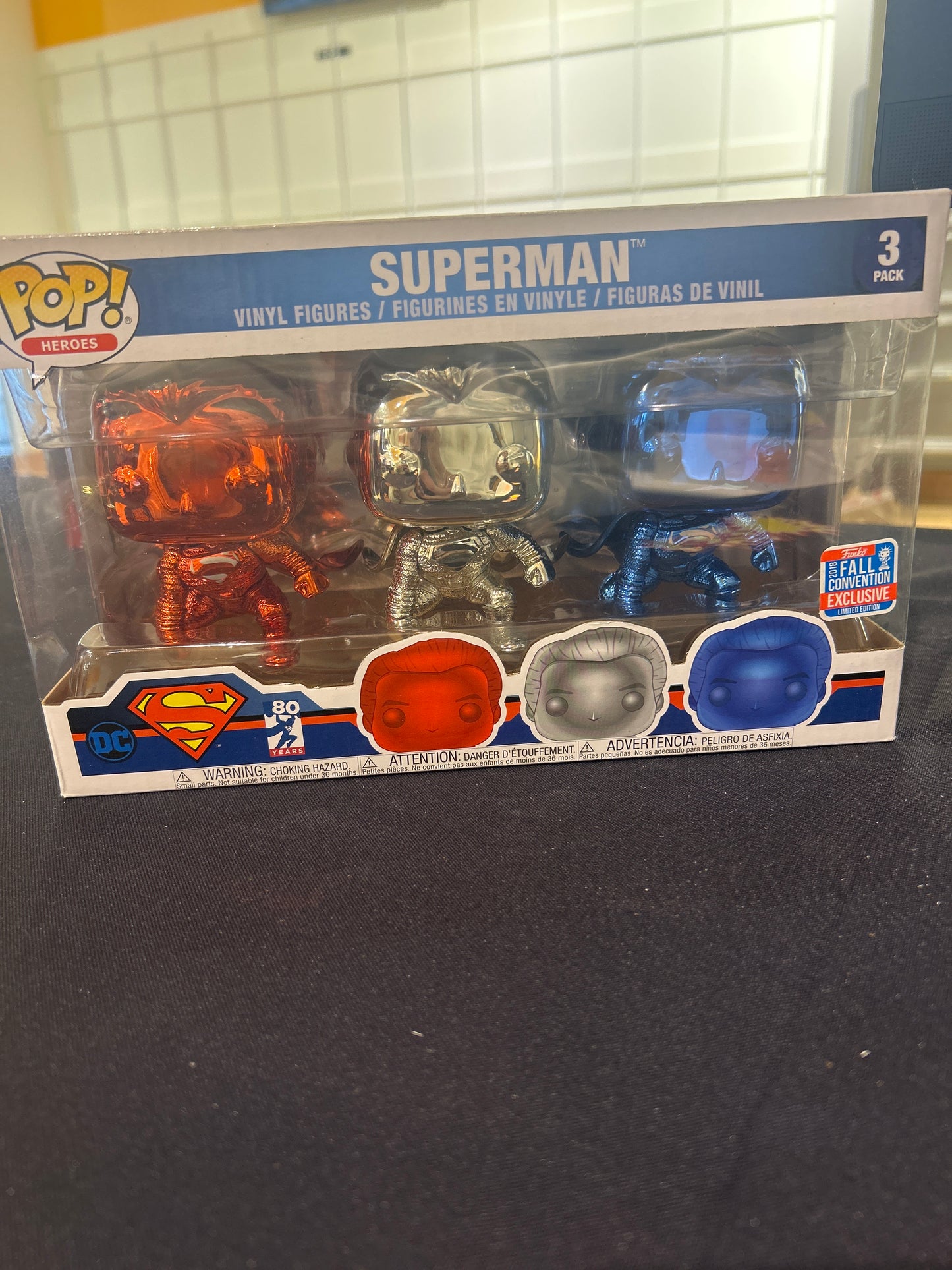 POP! HEROES SUPERMAN 3 PACK 2018 FALL CONVETNTION 2018