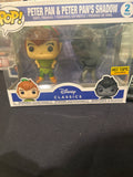 POP! PETER PAN & PETER PAN'S SHADOW 2 PACK HOT TOPIC EXCLUSIVE