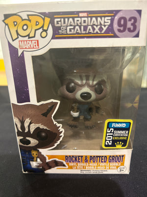 POP! MARVEL GUARDIANS OF THE GALAXY 93 ROCKET & POTTED GROOT 2015 EXCLUSIVE