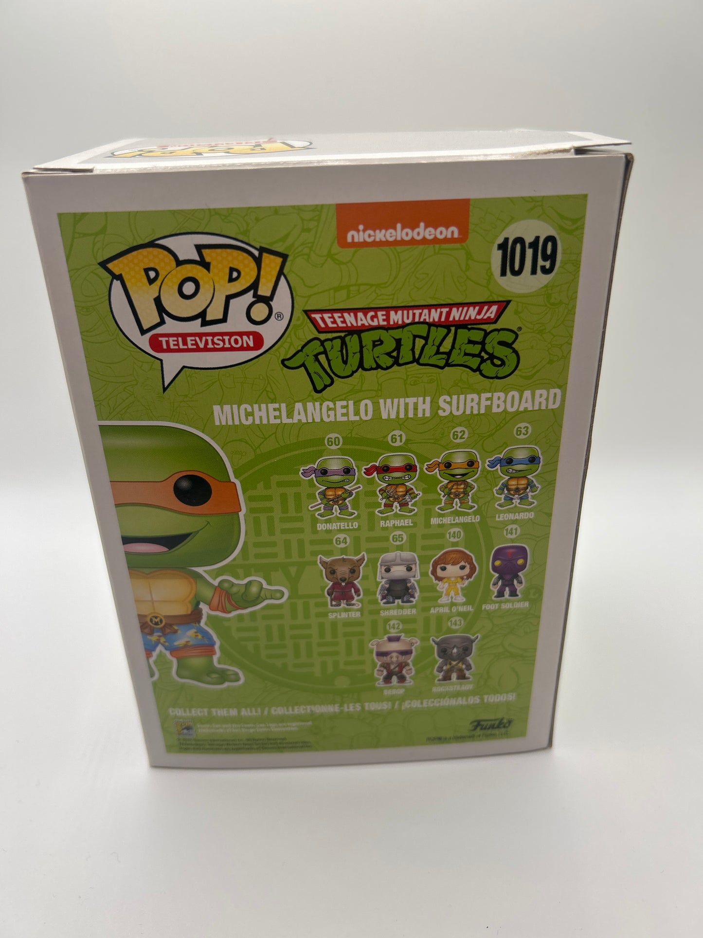 POP! Television TMT 1019 Michelangelo With Surfboard 20' Summer Convention Limited Edition! (DMG)
