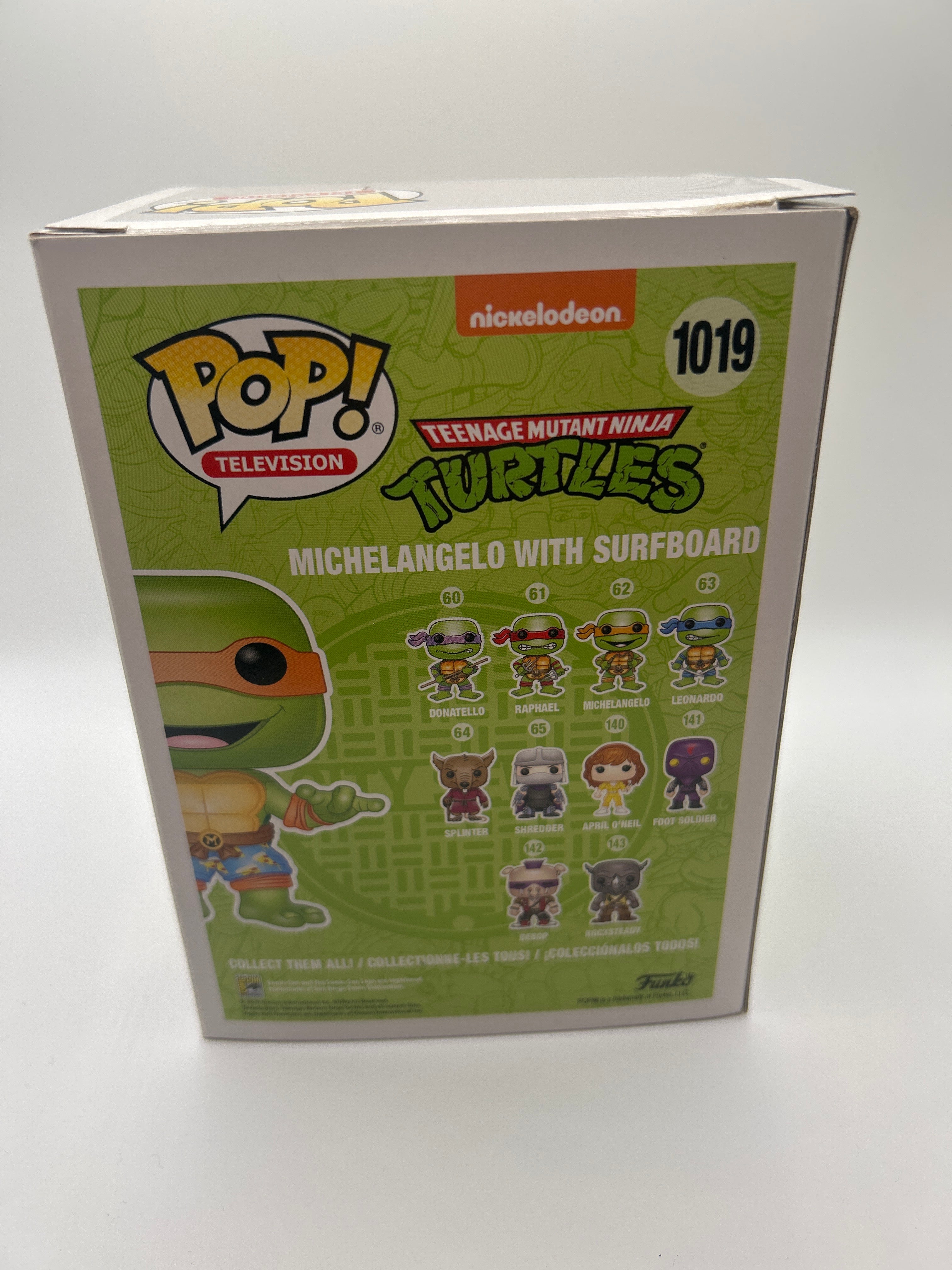 POP! Television TMT 1019 Michelangelo With Surfboard 20' Summer Convention Limited Edition! (DMG)
