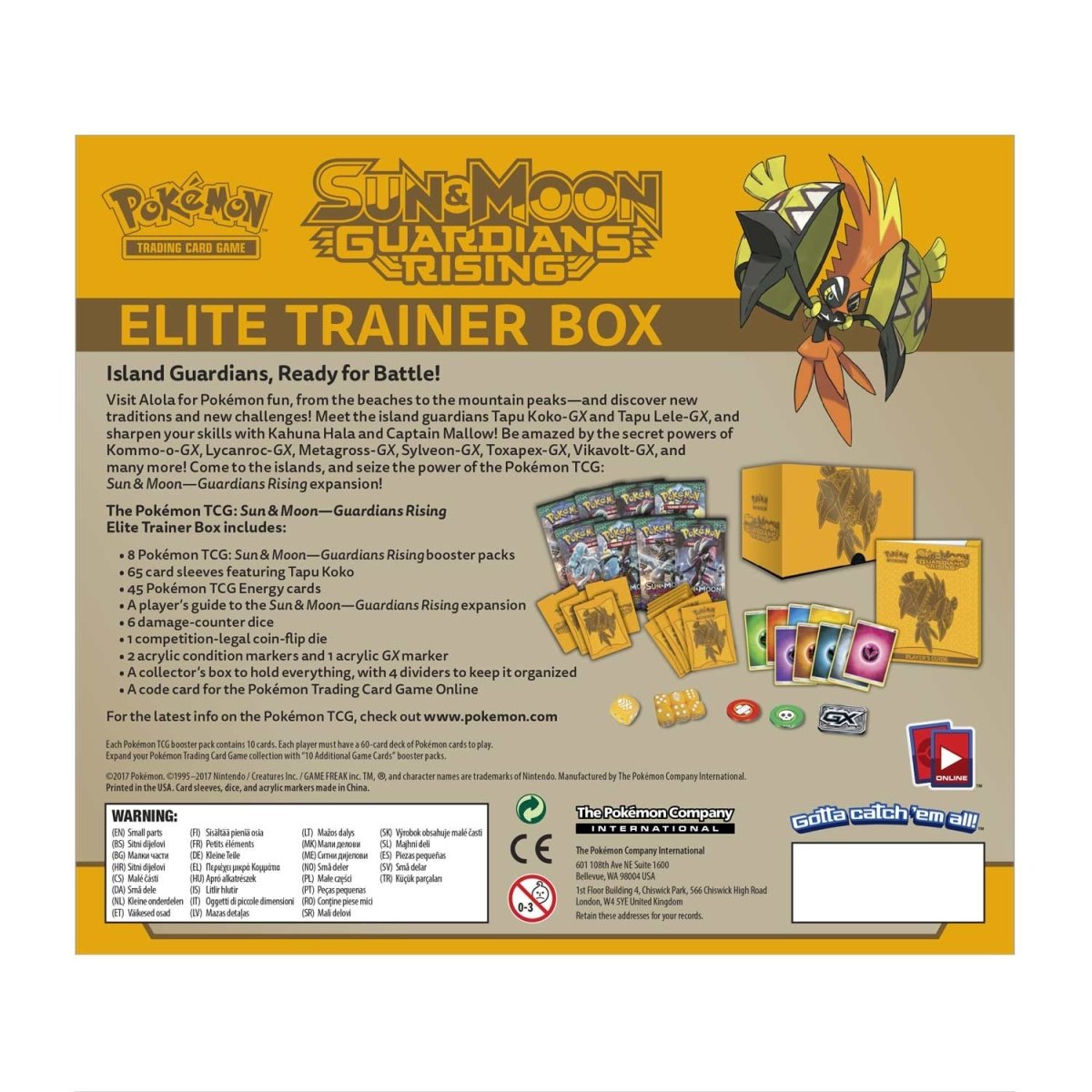 Pokémon TCG: Sun & Moon—Guardians Rising Elite Trainer Box