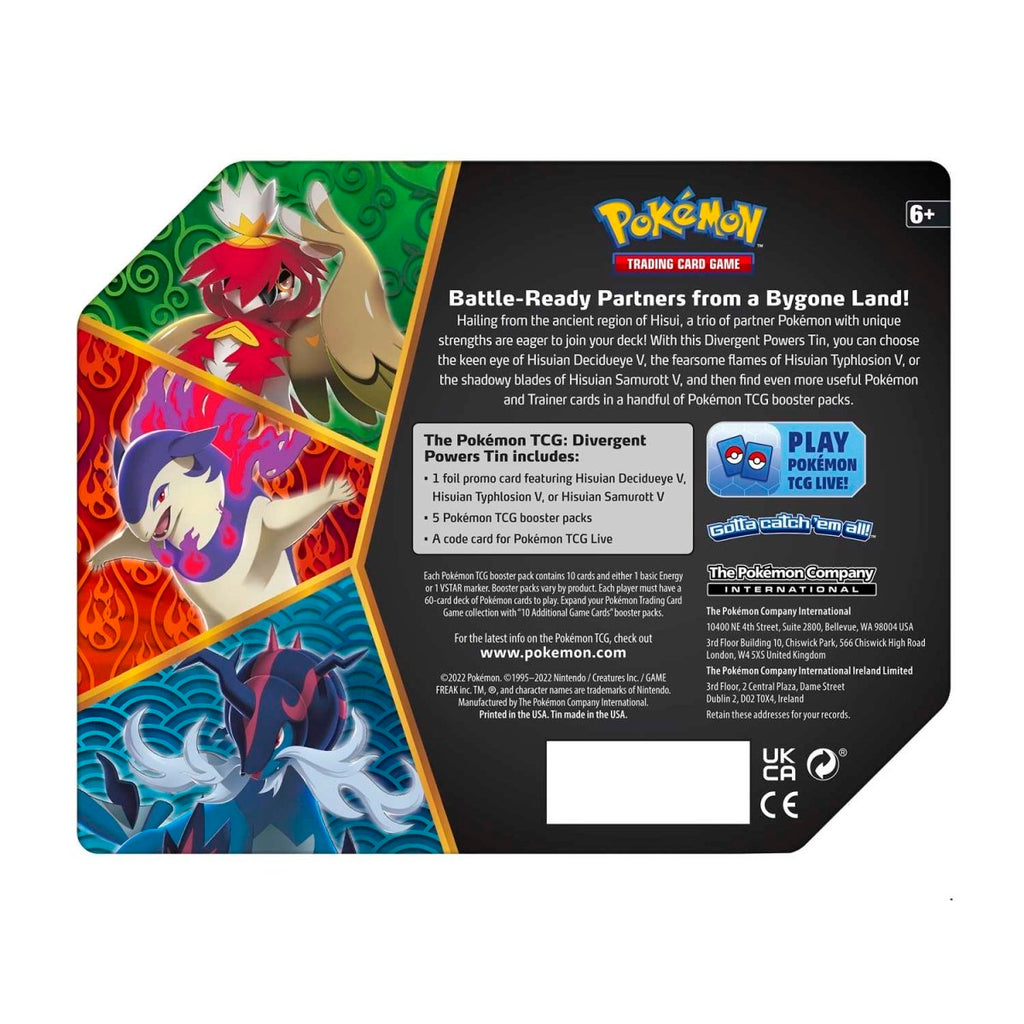 Pokémon TCG: Divergent Powers Tin (Hisuian Decidueye V)