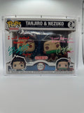 POP! Animation—Demon Slayer—Tanjiro & Nezuko 2 Pack —(Signed with PSA Cert)