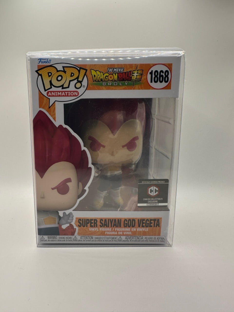 POP! Animation—Dragonball Super: Broly—Super Saiyan God Vegeta #1868—(CC Exclusive)
