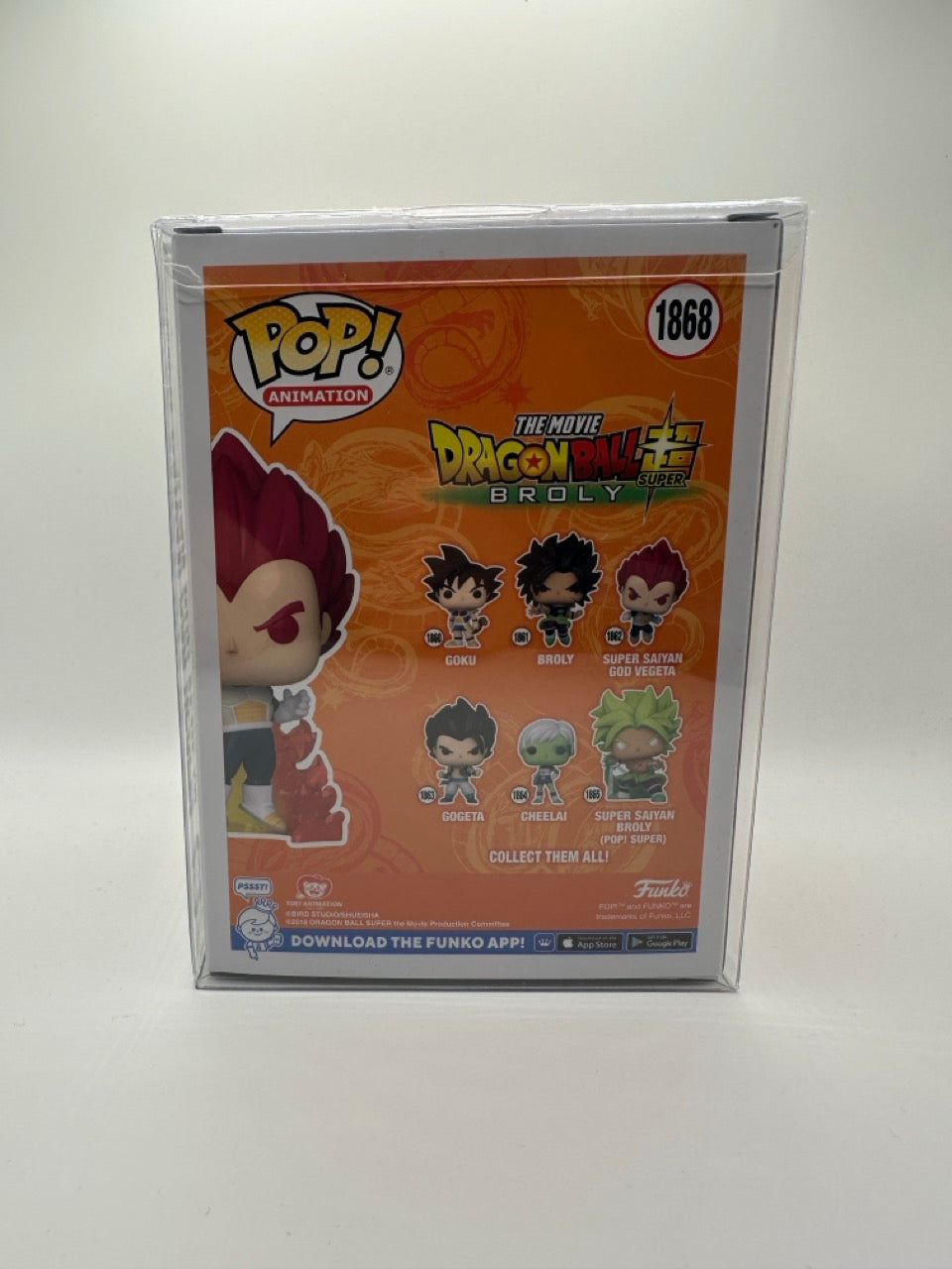 POP! Animation—Dragonball Super: Broly—Super Saiyan God Vegeta #1868—(CC Exclusive)