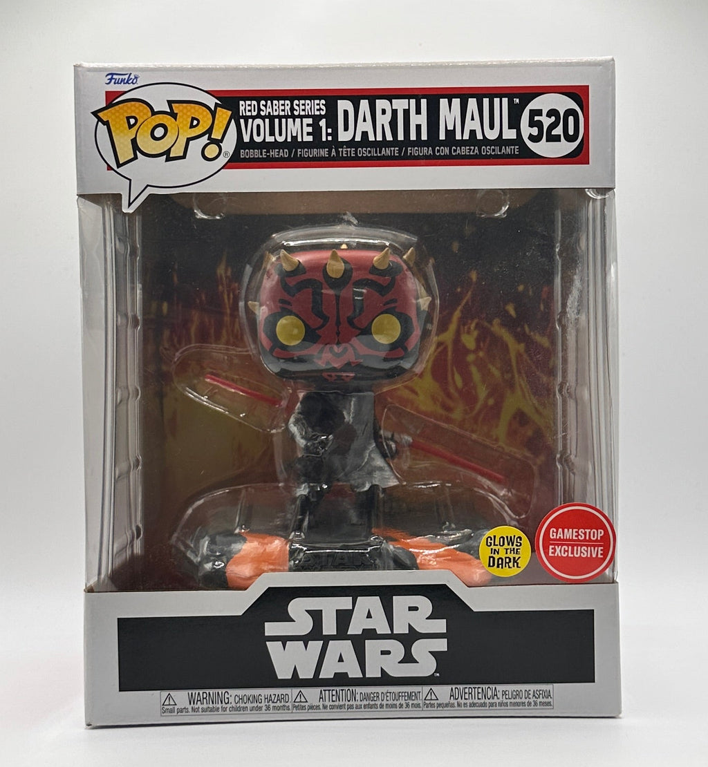 POP! —Star Wars—Red Saber Series Volume 1: Darth Maul #520—(GITD)(Gamestop Exclusive)