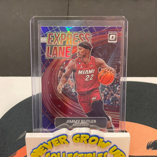 2022-23 Optic Basketball Jimmy Butler Express Lane Purple Prizm