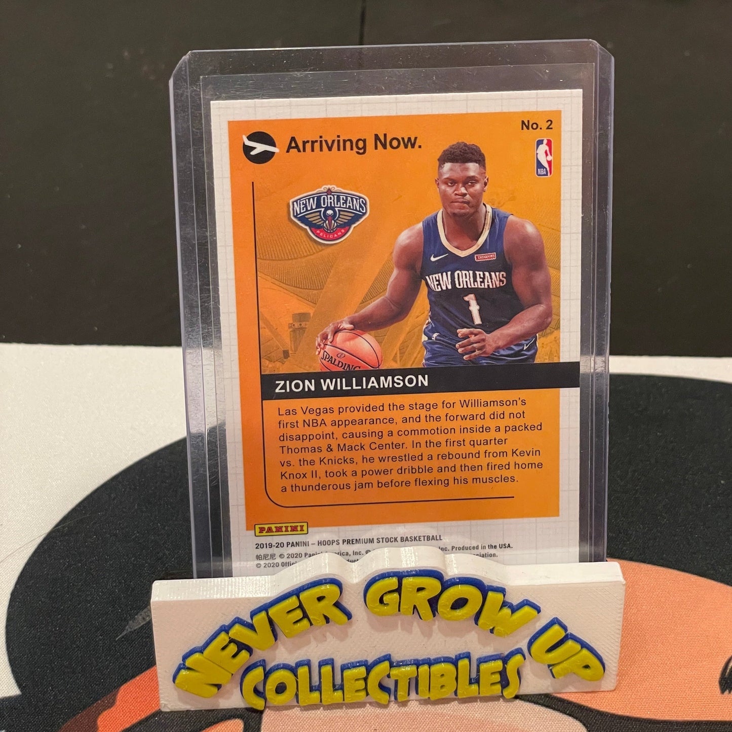 2019-20 NBA Hoops Premium Stock Zion Williamson RC