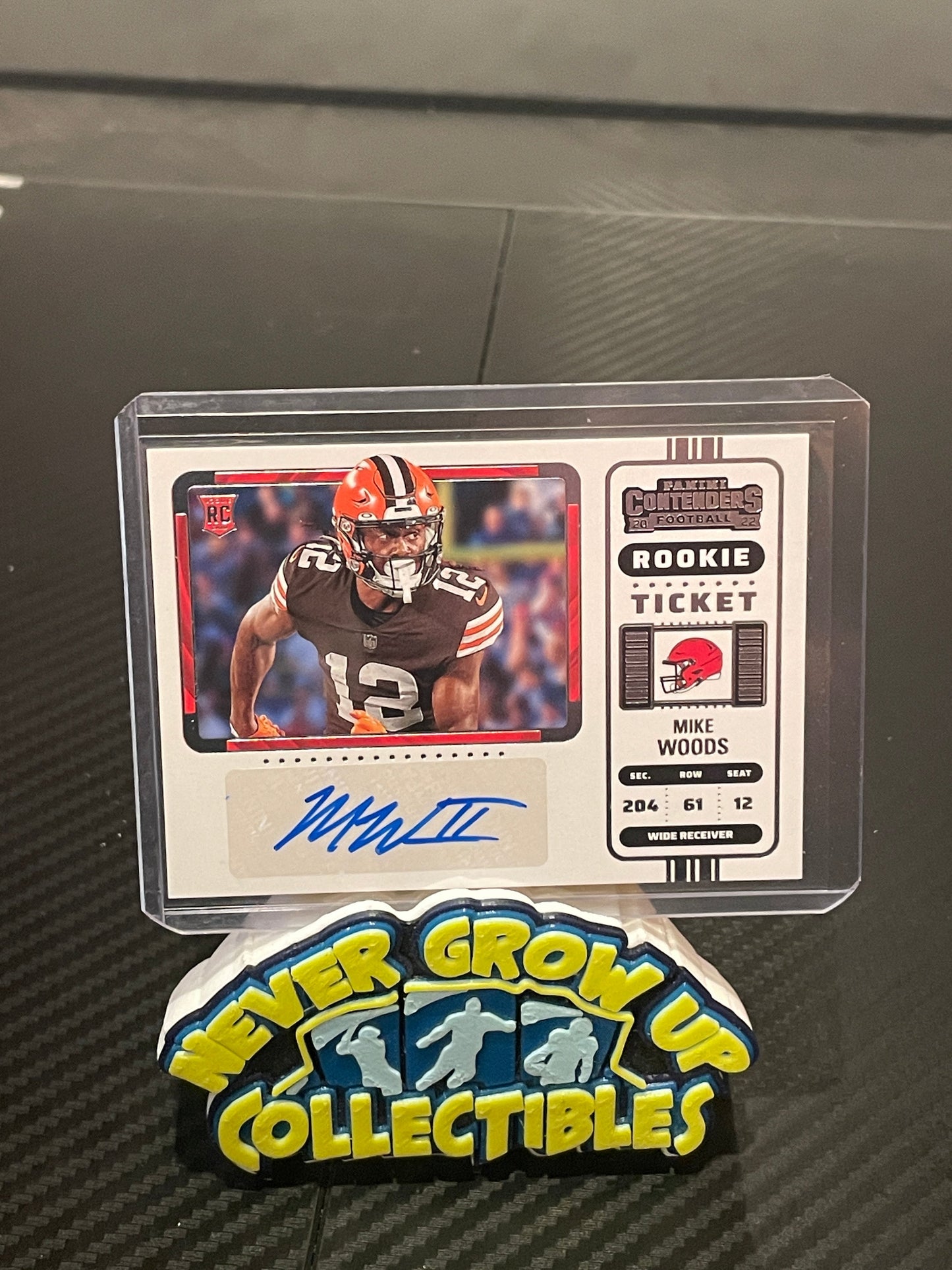 2022 Contenders Football Mike Woods Autograph Variation