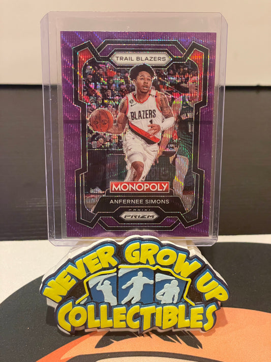 2023-24 Prizm Monopoly Anfernee Simons Purple Wave