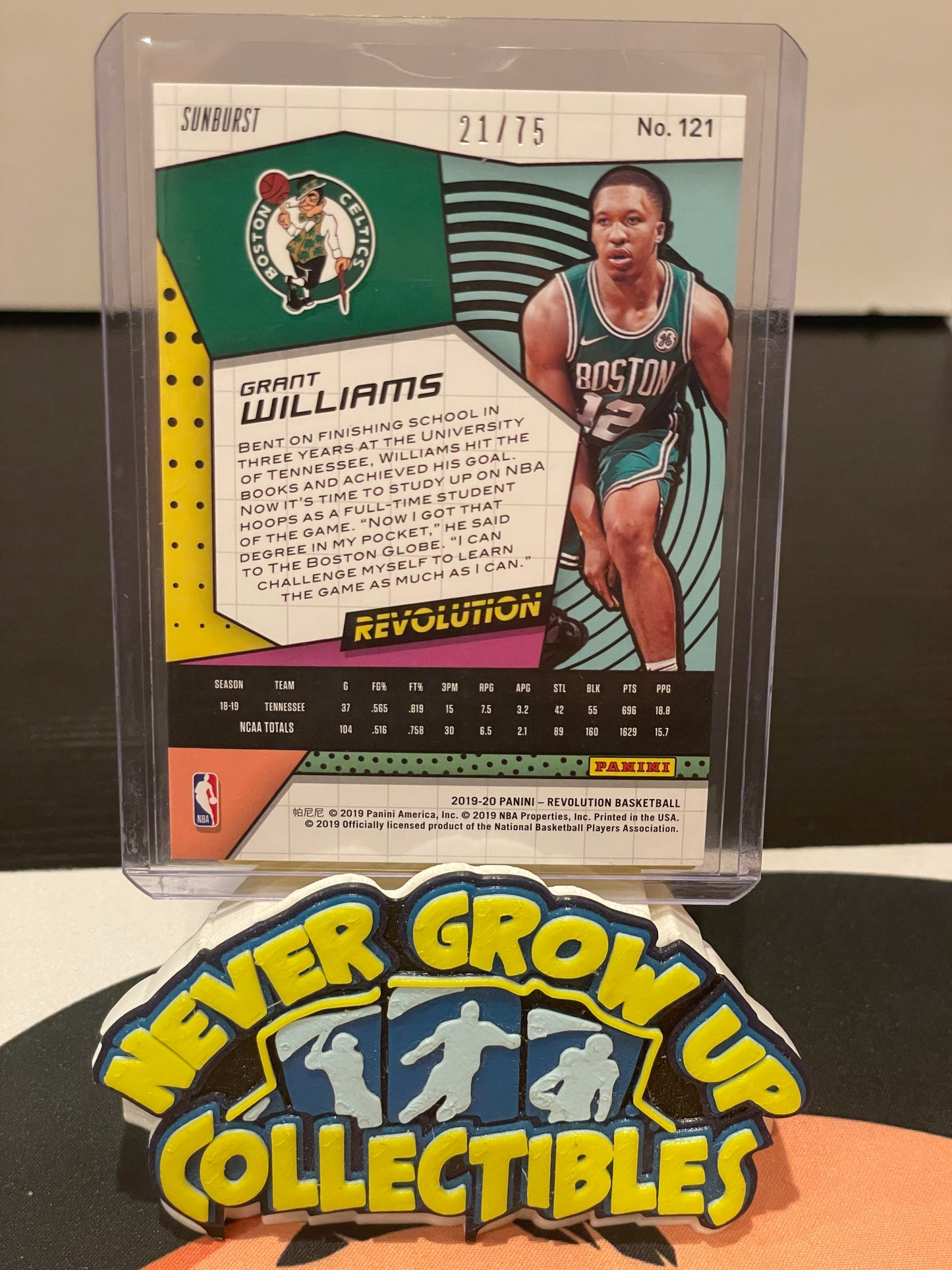 2019-20 Revolution Basketball Grant Williams Sunburst /75 RC