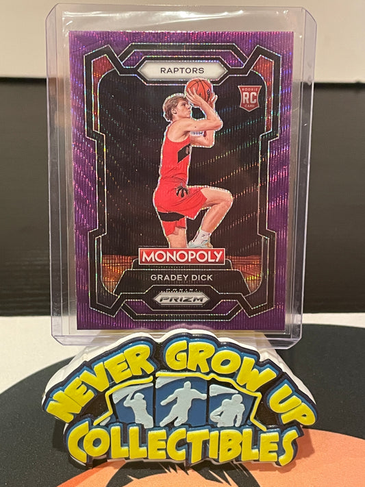 2023-24 Prizm Basketball Monopoly Gradey Dick Purple Wave RC