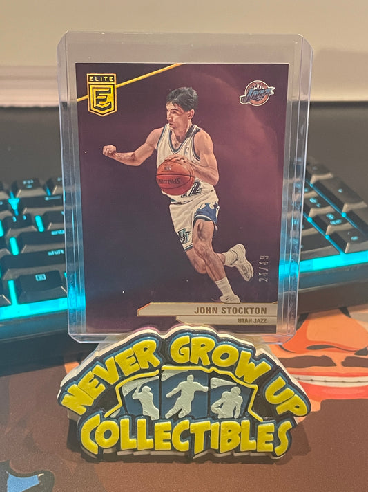 2023-24 Donruss Elite John Stockton /49 Purple