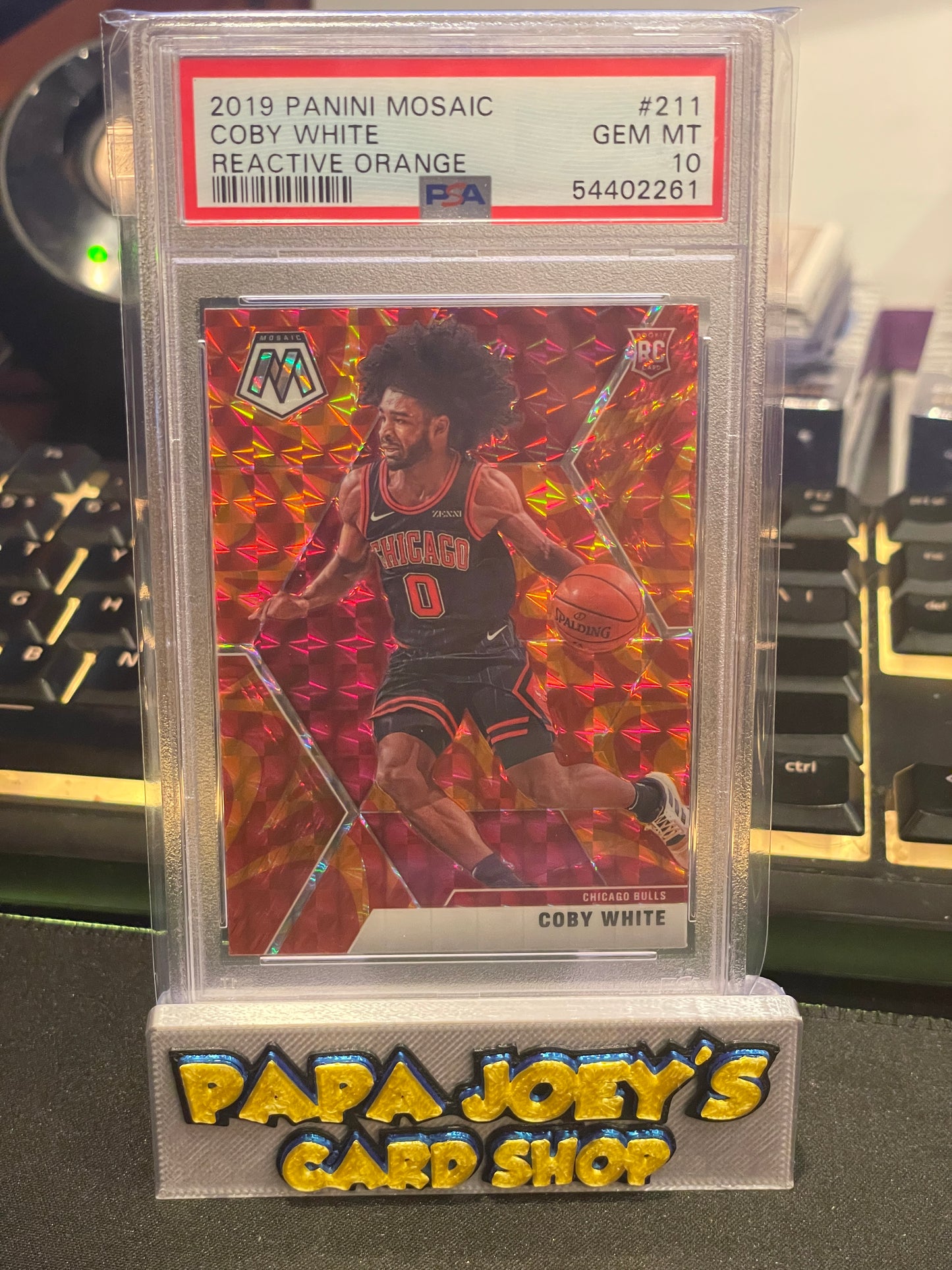 2019-20 Mosaic Football Coby White Orange Reactive PSA 10