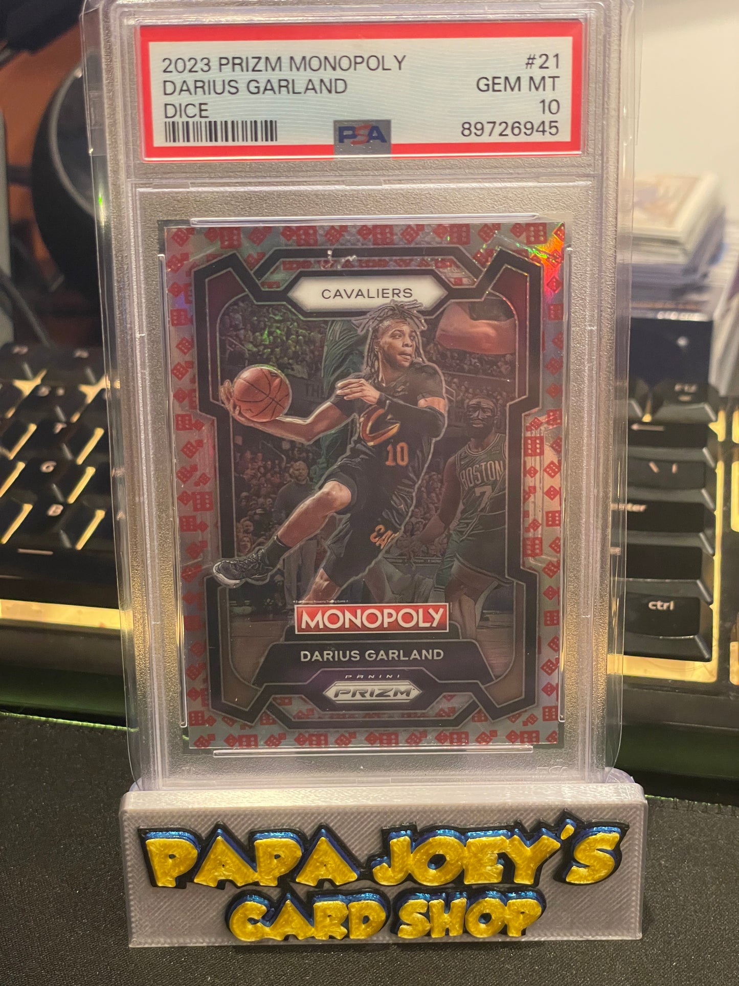 2023-24 Prizm Monopoly Basketball Darius Garland Dice PSA 10