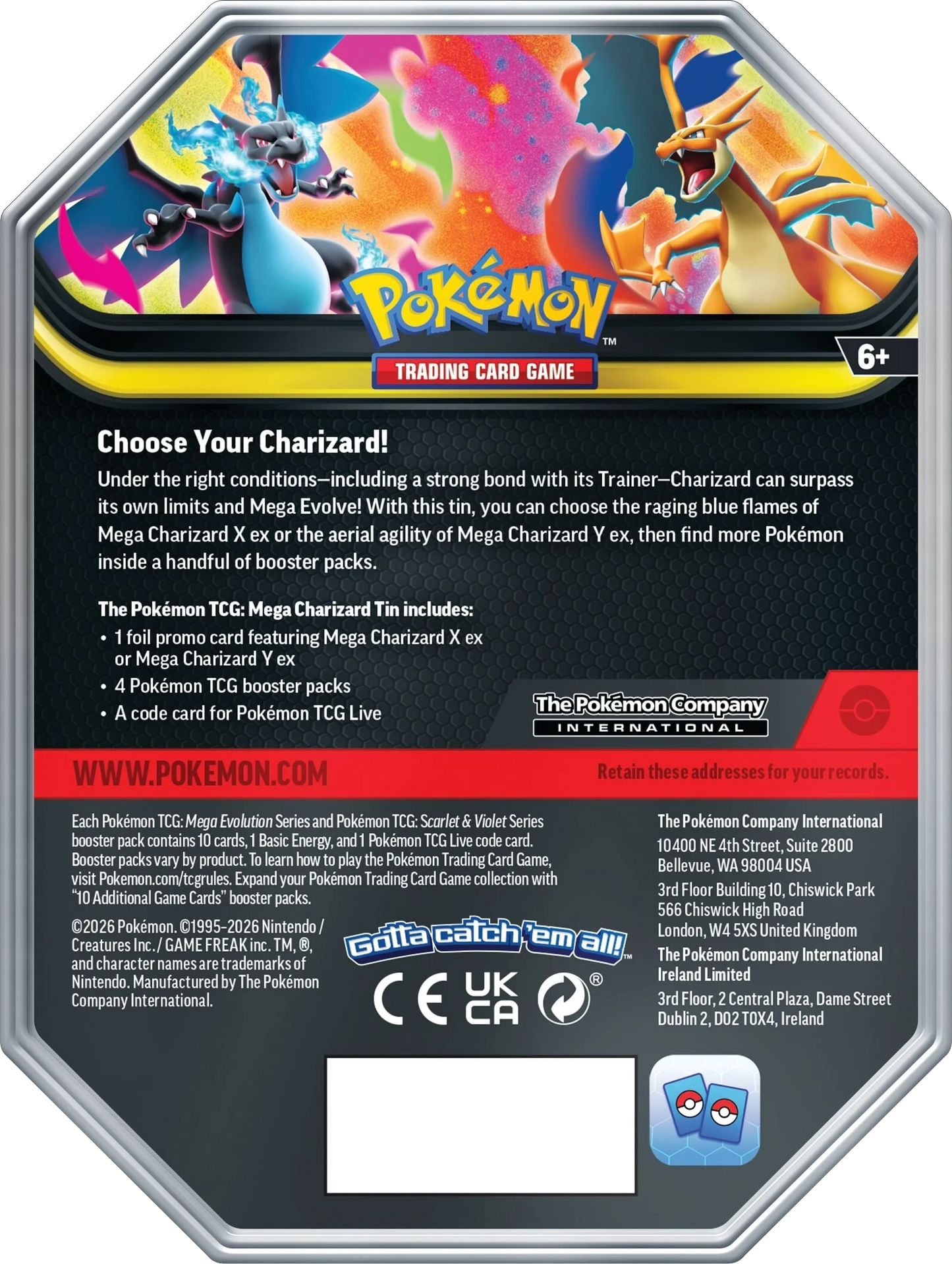 Pokémon TCG: Mega Charizard Tin