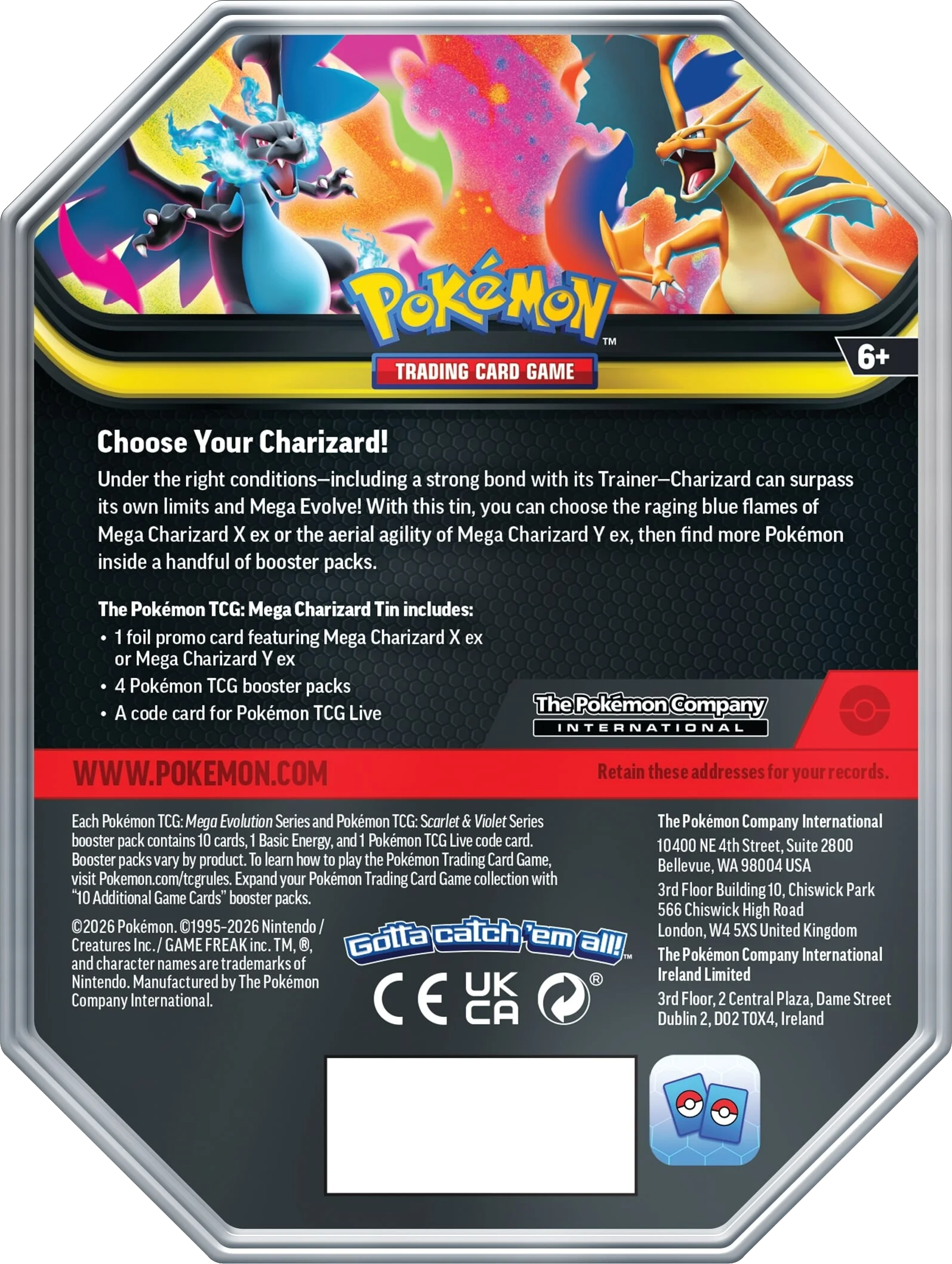 Pokémon TCG: Mega Charizard Tin