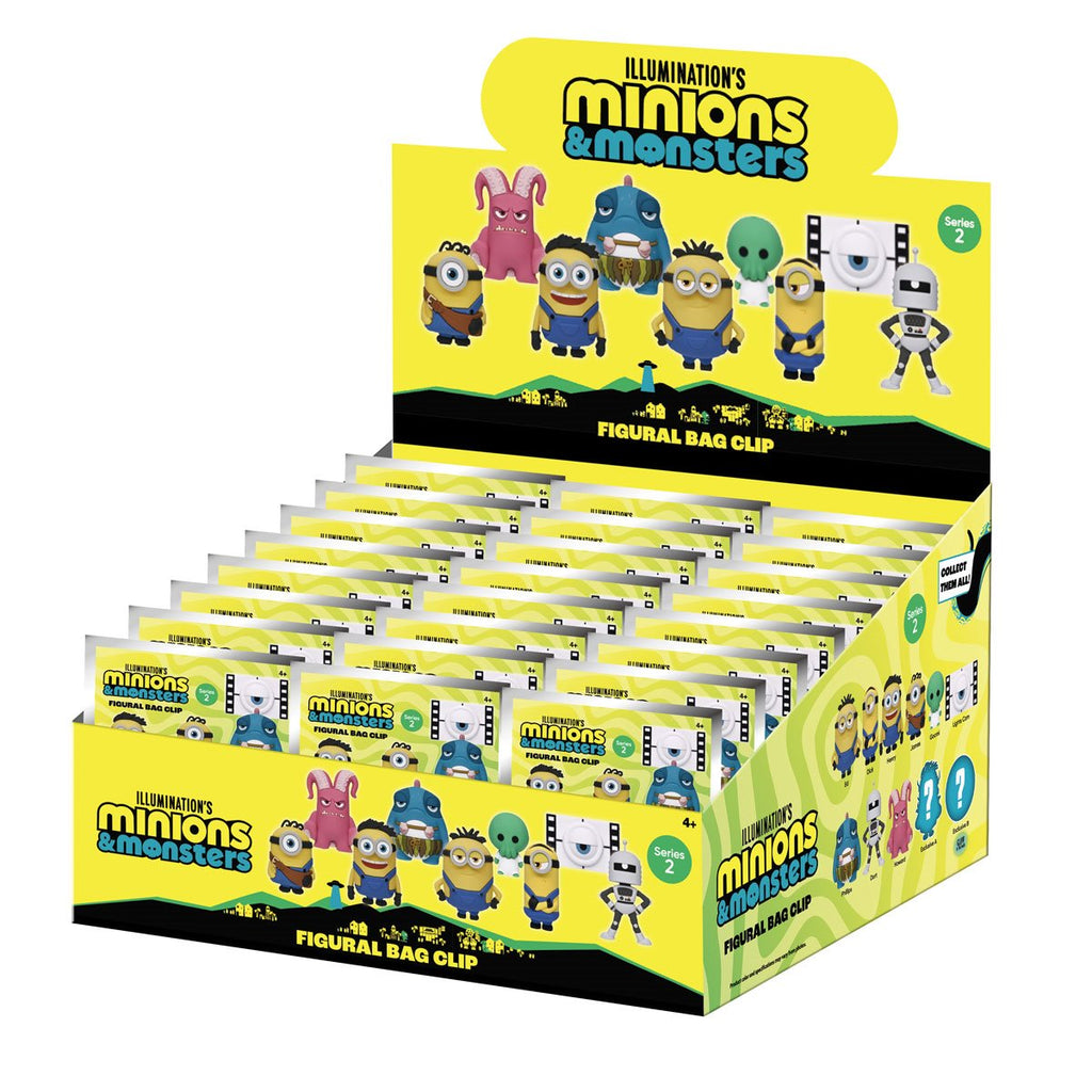 Minions and Monsters 3D Foam Bag Clips Series 2