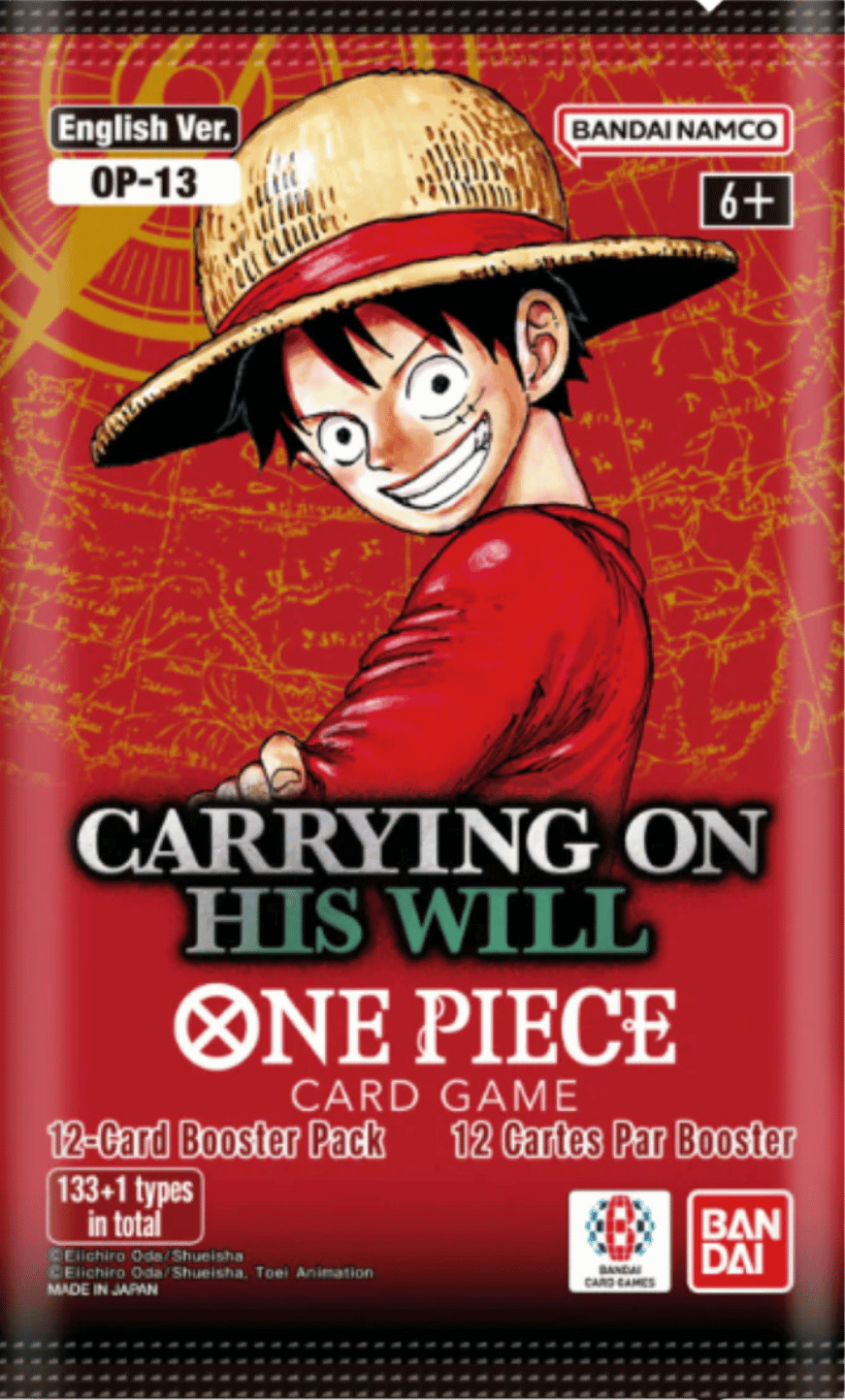 One Piece Card Game: Carrying on His Will (OP-13) Booster Pack