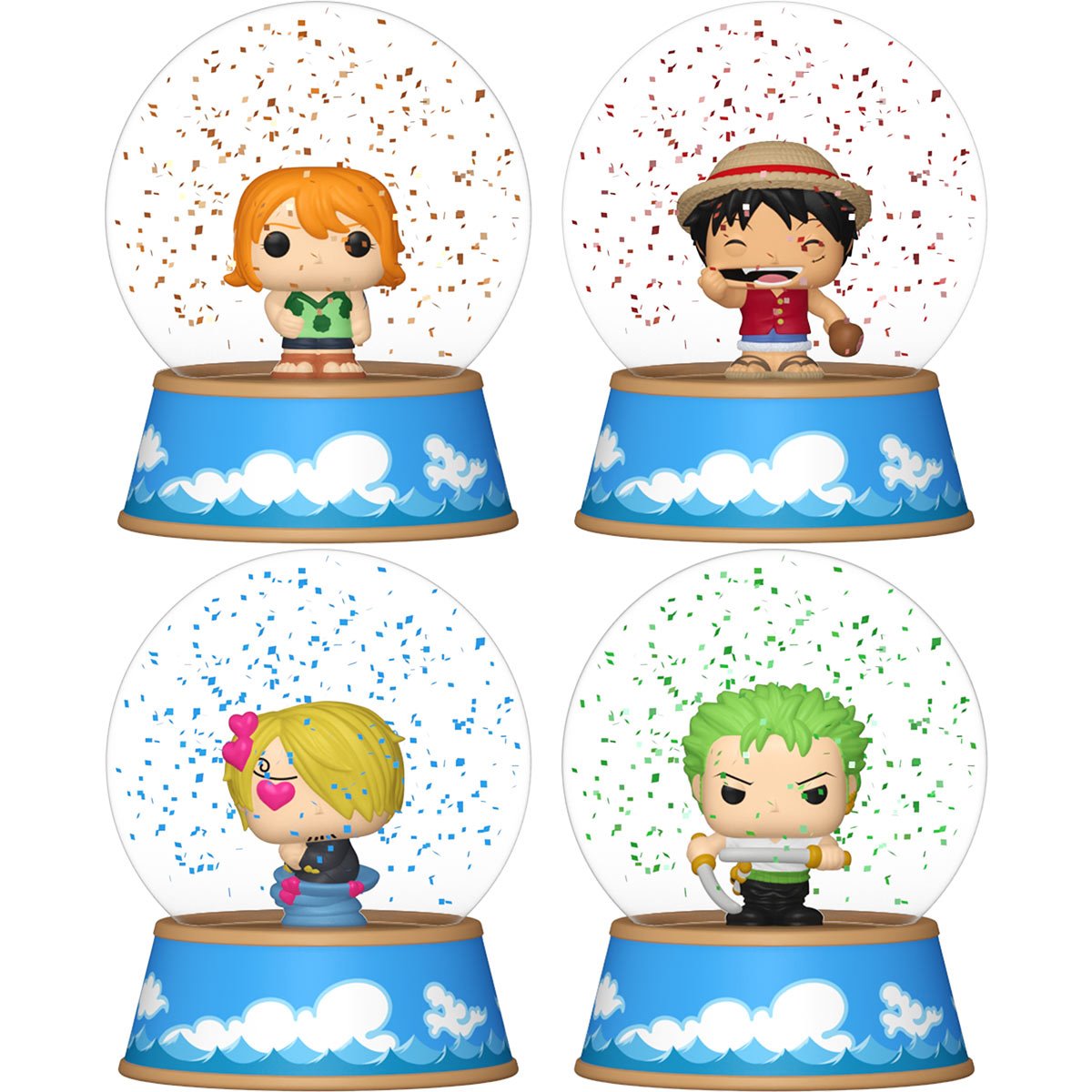 One Piece Mini Glitter Globe