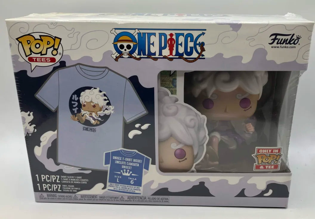POP! Tees—One Piece—Luffy Gear 5 #1607 and Large Tee