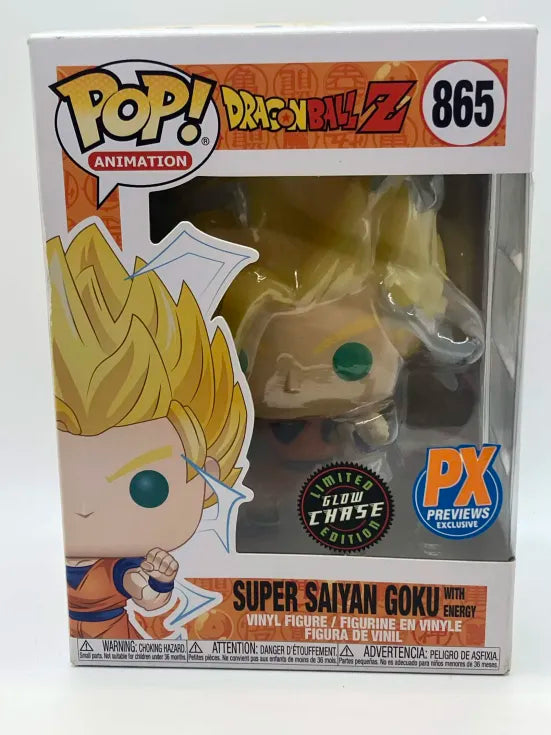 POP! Animation—Dragon Ball Z—Super Saiyan Goku with Energy #1043—(Glow Chase) (PX Previews Exclusive)