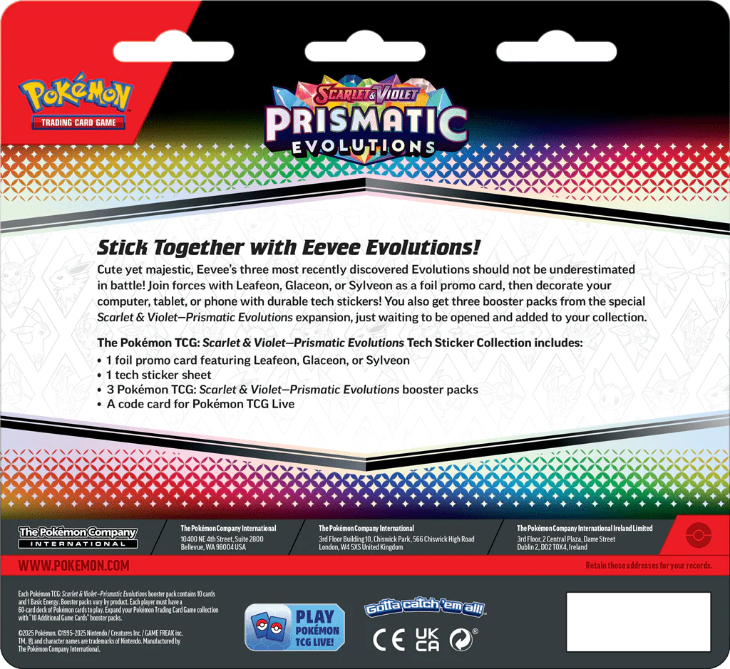 2025 Pokemon TCG: Scarlet & Violet — Prismatic Evolution Tech Sticker Collection (Leafeon)