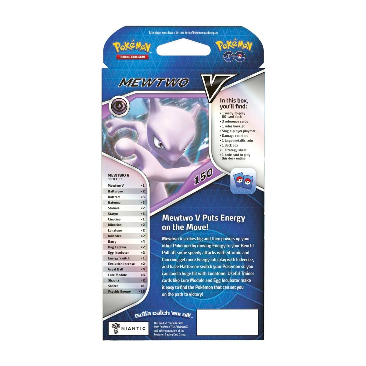 2022 Pokémon TCG: Pokémon GO Mewtwo V Battle Deck