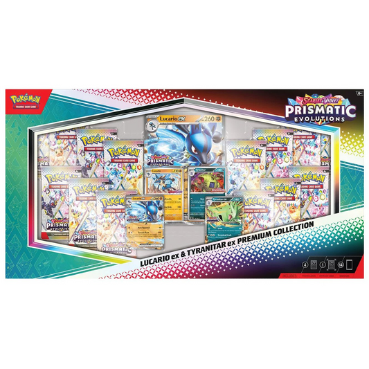 2025 Pokémon TCG: Prismatic Evolutions Lucario ex & Tyranitar ex Premium Collection