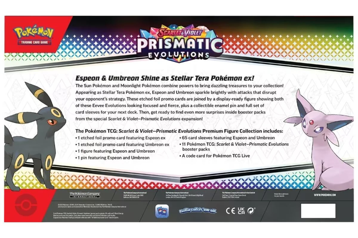 2025 Pokémon TCG: Scarlet & Violet—Prismatic Evolutions Premium Figure Collection