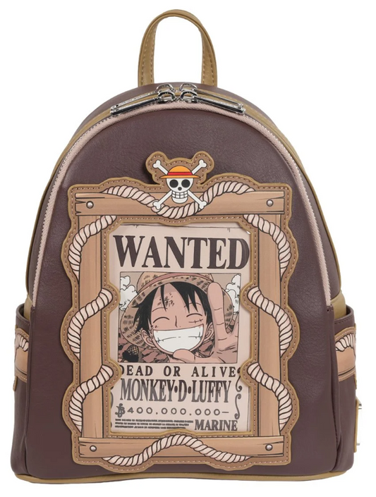 Loungefly One Piece Wanted Dead or Alive Monkey D. Luffy Mini-Backpack - Entertainment Earth Exclusive