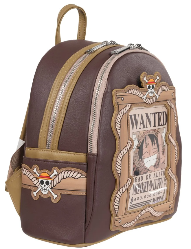 Loungefly One Piece Wanted Dead or Alive Monkey D. Luffy Mini-Backpack - Entertainment Earth Exclusive