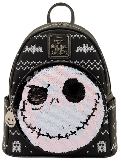 Loungefly The Nightmare Before Christmas Jack Skellington Reversible Sequin Mini-Backpack