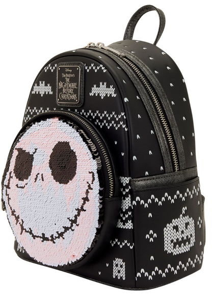 Loungefly The Nightmare Before Christmas Jack Skellington Reversible Sequin Mini-Backpack