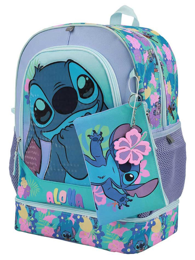 Lilo & Stitch Aloha Floral Print Youth Backpack 5-Piece Set