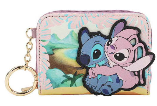 Lilo & Stitch Stitch and Angel Mini Zip Around Wallet