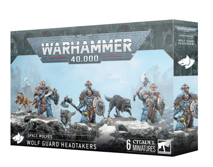 Warhammer 40,000 — Space Wolves: Wolf Guard Headtakers Miniatures
